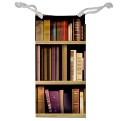 Books Bookshelves Office Fantasy Background Artwork Book Cover Apothecary Book Nook Literature Libra Jewelry Bag by Posterlux