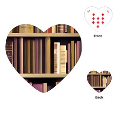 Books Bookshelves Office Fantasy Background Artwork Book Cover Apothecary Book Nook Literature Libra Playing Cards Single Design (heart)