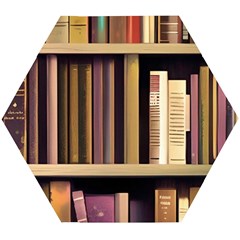 Books Bookshelves Office Fantasy Background Artwork Book Cover Apothecary Book Nook Literature Libra Wooden Puzzle Hexagon by Posterlux