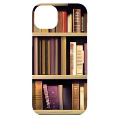 Books Bookshelves Office Fantasy Background Artwork Book Cover Apothecary Book Nook Literature Libra Iphone 14 Plus Black Uv Print Case by Posterlux