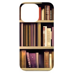 Books Bookshelves Office Fantasy Background Artwork Book Cover Apothecary Book Nook Literature Libra Iphone 14 Pro Max Black Uv Print Case by Posterlux