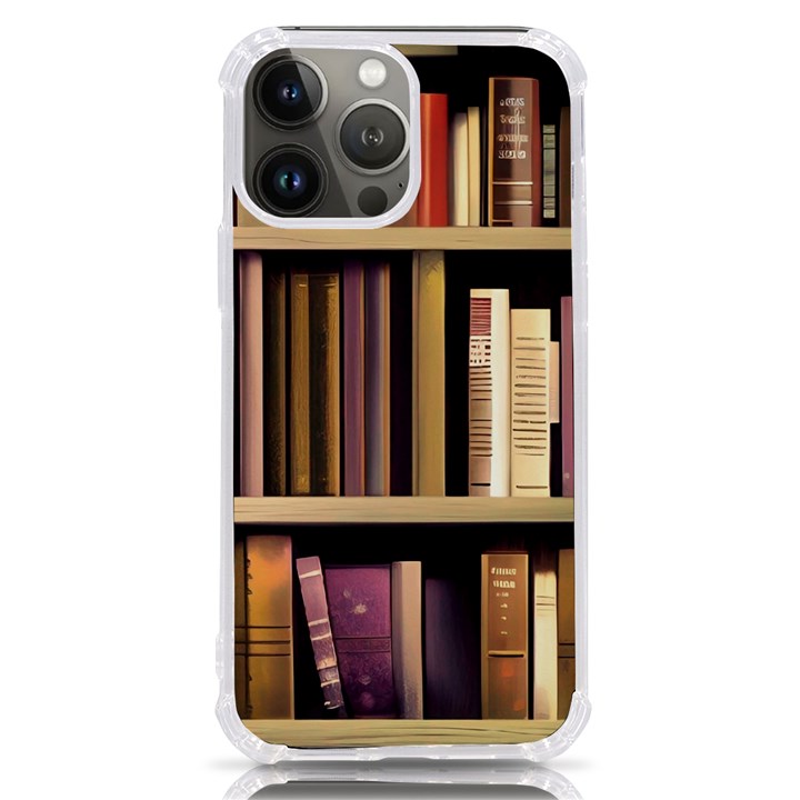 Books Bookshelves Office Fantasy Background Artwork Book Cover Apothecary Book Nook Literature Libra iPhone 13 Pro Max TPU UV Print Case