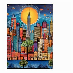 City New York Nyc Skyscraper Skyline Downtown Night Business Urban Travel Landmark Building Architec Small Garden Flag (two Sides)