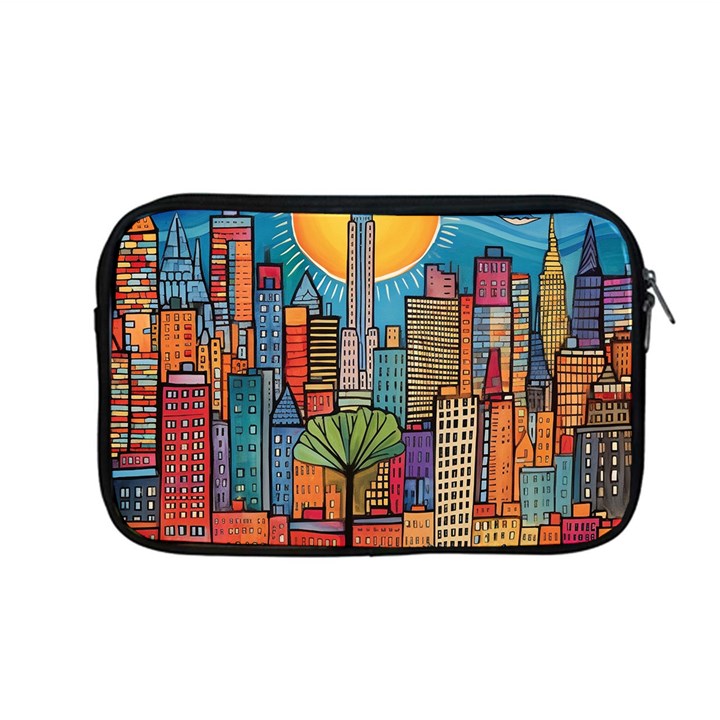 City New York Nyc Skyscraper Skyline Downtown Night Business Urban Travel Landmark Building Architec Apple MacBook Pro 13  Zipper Case