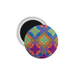 Colorful Flora Flora Kazakh Pattern 1 75  Magnets by Cemarart