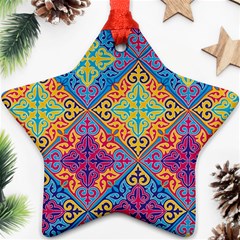 Colorful Flora Flora Kazakh Pattern Ornament (star)