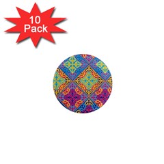 Colorful Flora Flora Kazakh Pattern 1  Mini Magnet (10 Pack)  by Cemarart