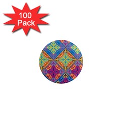 Colorful Flora Flora Kazakh Pattern 1  Mini Magnets (100 Pack)  by Cemarart