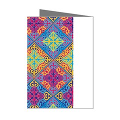 Colorful Flora Flora Kazakh Pattern Mini Greeting Cards (pkg Of 8)