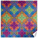 Colorful Flora Flora Kazakh Pattern Canvas 20  x 20  19 x19.27  Canvas - 1