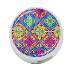 Colorful Flora Flora Kazakh Pattern 4-port Usb Hub (two Sides) by Cemarart