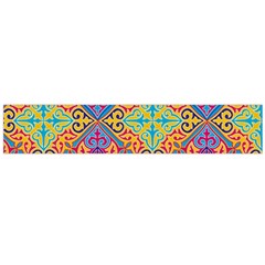 Colorful Flora Flora Kazakh Pattern Large Premium Plush Fleece Scarf 