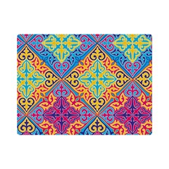 Colorful Flora Flora Kazakh Pattern Premium Plush Fleece Blanket (mini) by Cemarart