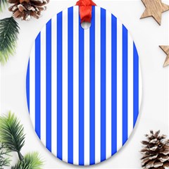 Blue Stripes, Sticker, Stickers Ornament (oval)