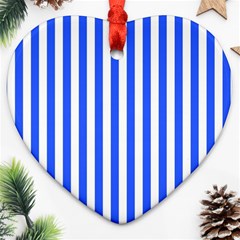 Blue Stripes, Sticker, Stickers Ornament (heart)