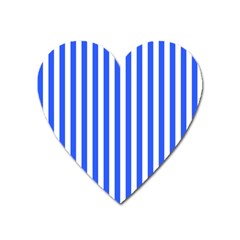 Blue Stripes, Sticker, Stickers Heart Magnet by kyorashop23