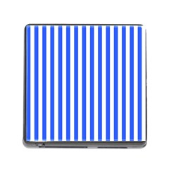 Blue Stripes, Sticker, Stickers Memory Card Reader (square 5 Slot) by kyorashop23