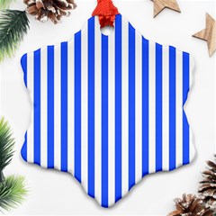 Blue Stripes, Sticker, Stickers Ornament (snowflake)