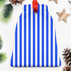 Blue Stripes, Sticker, Stickers Bell Ornament (two Sides)