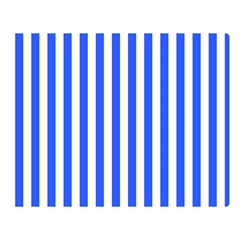 Blue Stripes, Sticker, Stickers Two Sides Premium Plush Fleece Blanket (large) by kyorashop23