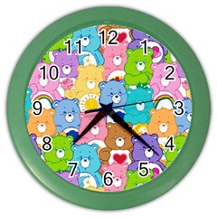 Care Bears, Adorable, Art Color Wall Clock by kyorashop23