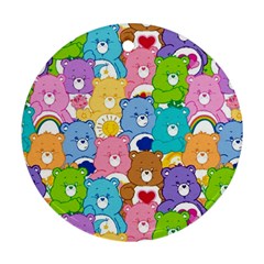 Care Bears, Adorable, Art Round Ornament (two Sides)