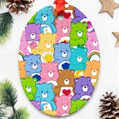 Care Bears, Adorable, Art Oval Ornament (two Sides)