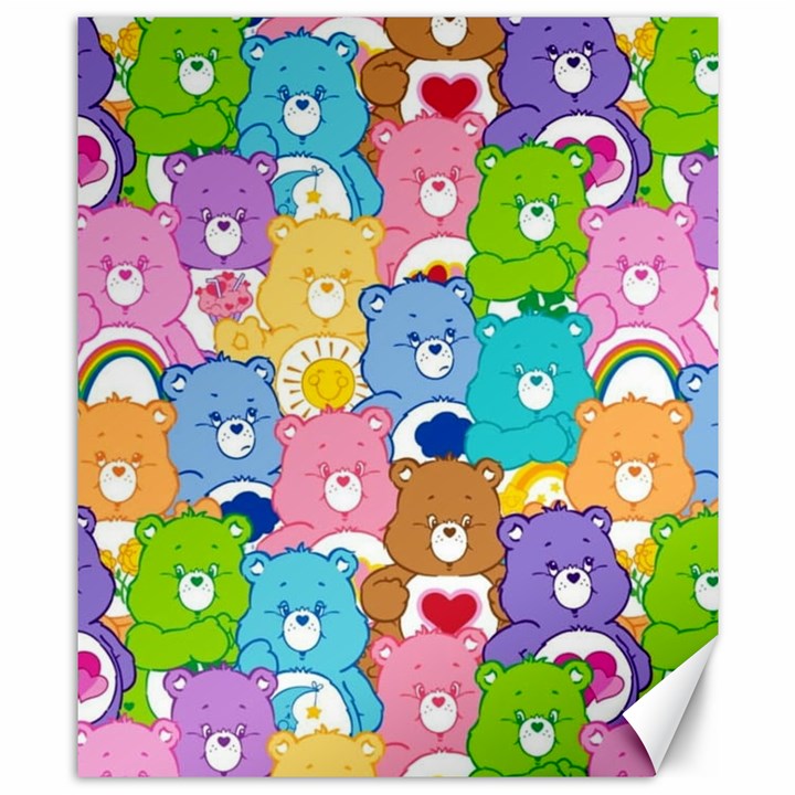 Care Bears, Adorable, Art Canvas 8  x 10 