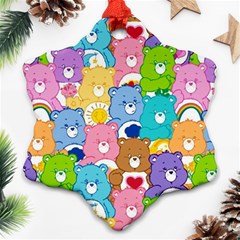 Care Bears, Adorable, Art Snowflake Ornament (two Sides)