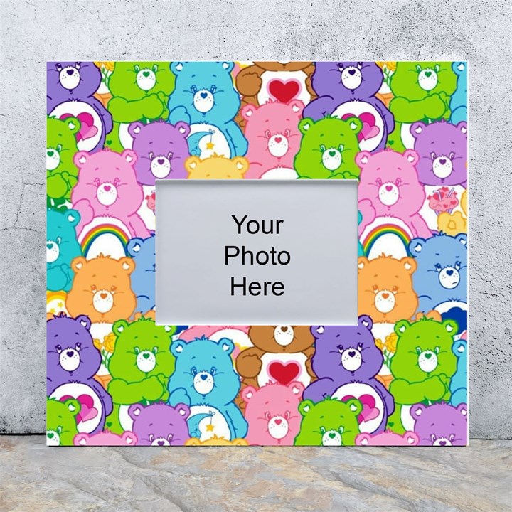 Care Bears, Adorable, Art White Wall Photo Frame 5  x 7 