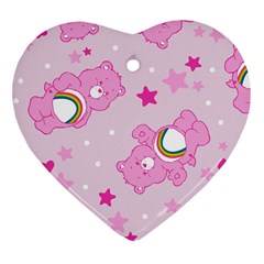 Cheer Bear Pink, Care, Care Bears, Cartoon Ornament (heart)