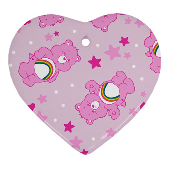 Cheer Bear Pink, Care, Care Bears, Cartoon Ornament (Heart)