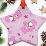 Cheer Bear Pink, Care, Care Bears, Cartoon Ornament (Star) Front