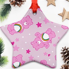 Cheer Bear Pink, Care, Care Bears, Cartoon Ornament (star)