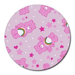 Cheer Bear Pink, Care, Care Bears, Cartoon Round Mousepad by kyorashop23