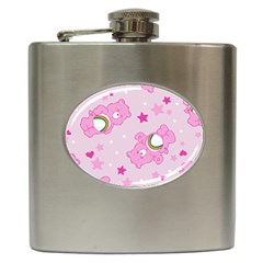 Cheer Bear Pink, Care, Care Bears, Cartoon Hip Flask (6 Oz) by kyorashop23