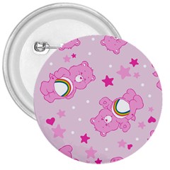 Cheer Bear Pink, Care, Care Bears, Cartoon 3  Buttons by kyorashop23