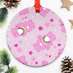 Cheer Bear Pink, Care, Care Bears, Cartoon Ornament (round) by kyorashop23