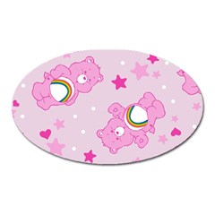 Cheer Bear Pink, Care, Care Bears, Cartoon Oval Magnet by kyorashop23