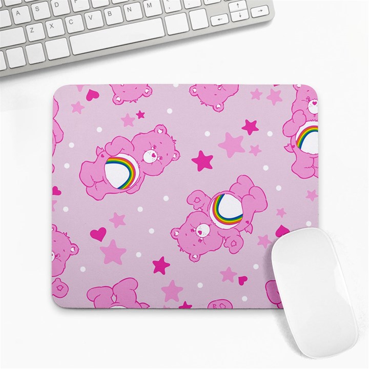 Cheer Bear Pink, Care, Care Bears, Cartoon Large Mousepad