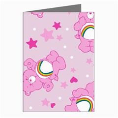 Cheer Bear Pink, Care, Care Bears, Cartoon Greeting Cards (pkg Of 8)