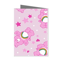 Cheer Bear Pink, Care, Care Bears, Cartoon Mini Greeting Cards (pkg Of 8)