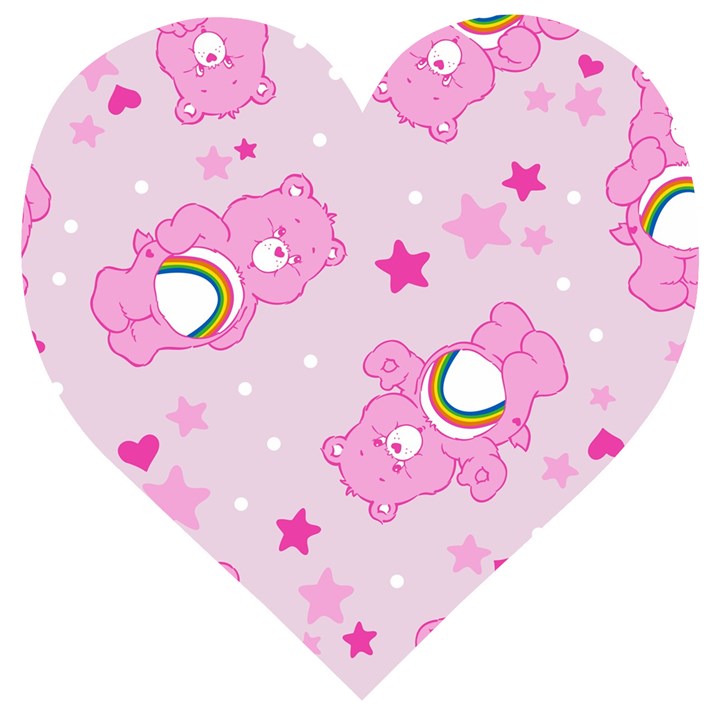 Cheer Bear Pink, Care, Care Bears, Cartoon Wooden Puzzle Heart