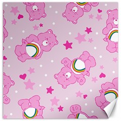 Cheer Bear Pink, Care, Care Bears, Cartoon Canvas 12  X 12  by kyorashop23