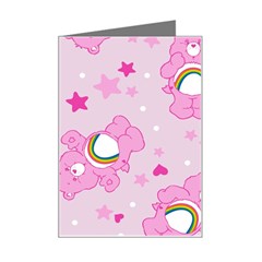 Cheer Bear Pink, Care, Care Bears, Cartoon Mini Greeting Card by kyorashop23