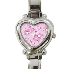 Cheer Bear Pink, Care, Care Bears, Cartoon Heart Italian Charm Watch by kyorashop23