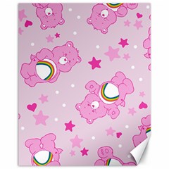 Cheer Bear Pink, Care, Care Bears, Cartoon Canvas 11  X 14  by kyorashop23