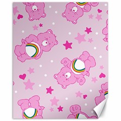 Cheer Bear Pink, Care, Care Bears, Cartoon Canvas 16  X 20  by kyorashop23