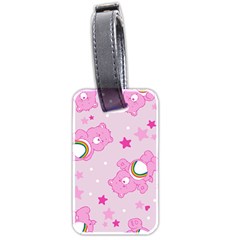 Cheer Bear Pink, Care, Care Bears, Cartoon Luggage Tag (two Sides) by kyorashop23