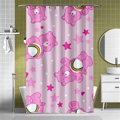 Cheer Bear Pink, Care, Care Bears, Cartoon Shower Curtain 48  X 72  (small)  by kyorashop23